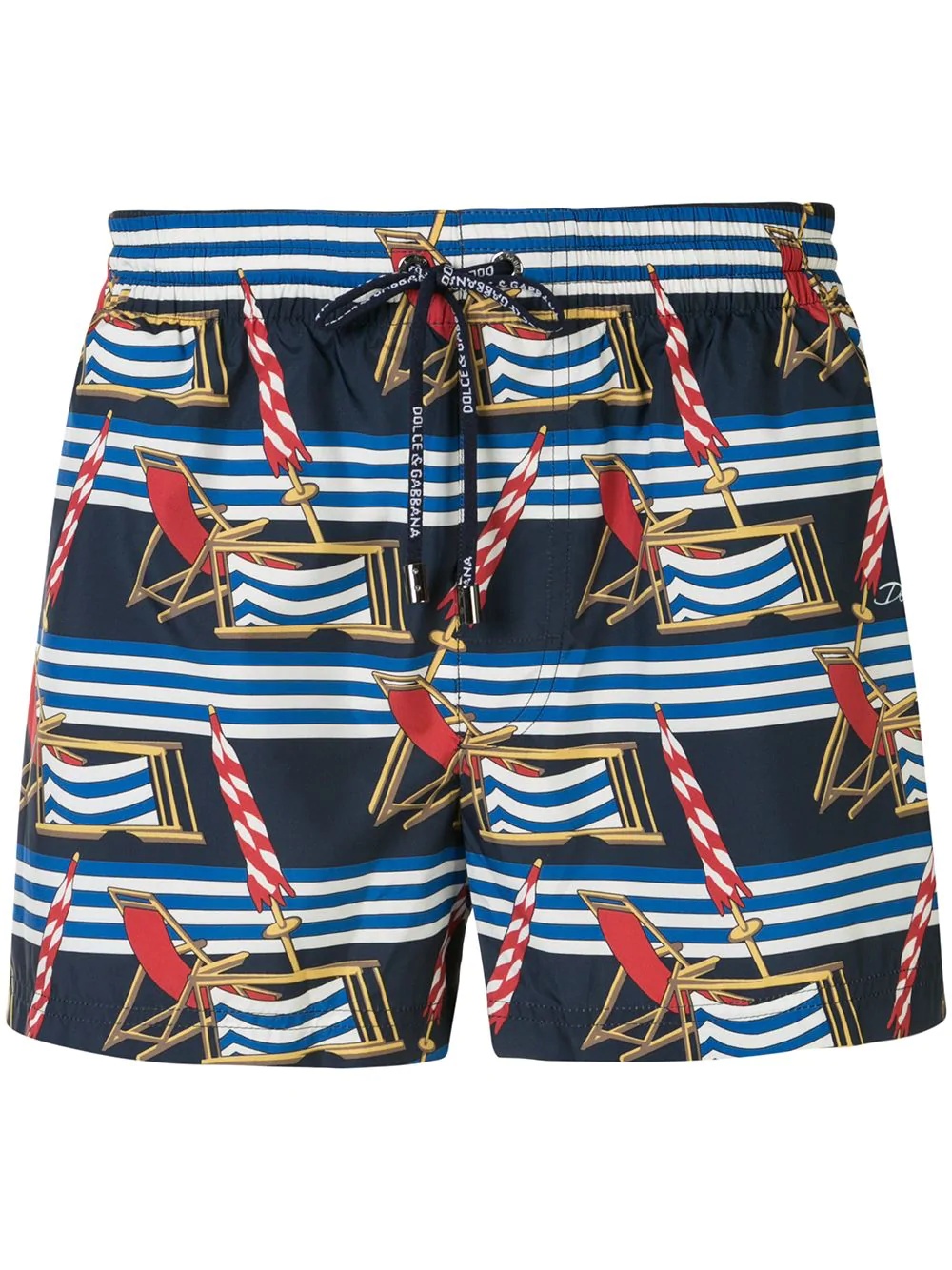 deck chair print swim shorts - 1