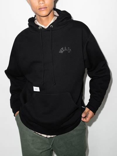 WTAPS logo-embroidered cotton hoodie outlook