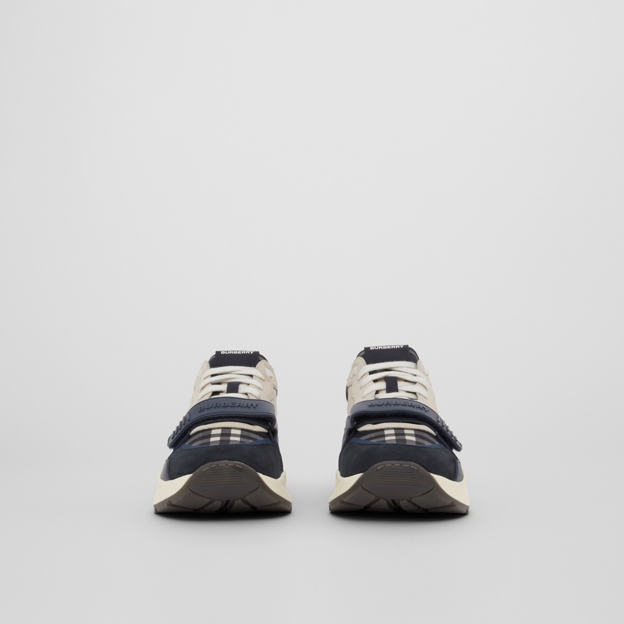 Nylon, Suede and Check Sneakers - 4