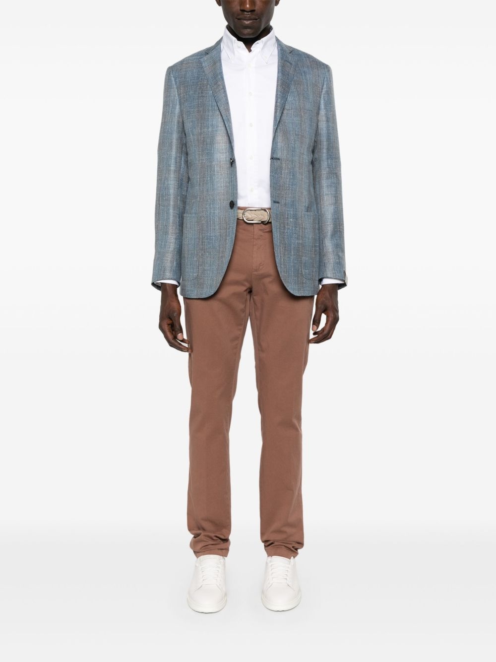 stretch-cotton chino trousers - 2