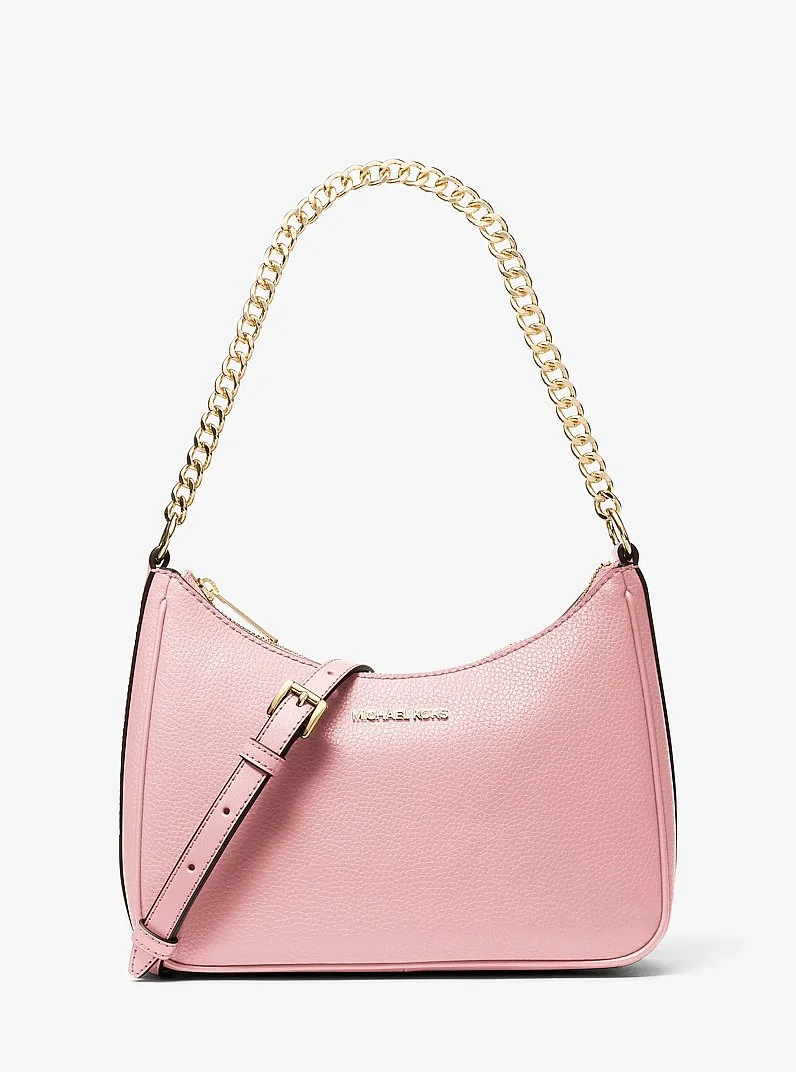 Jet Set Large Pebbled Leather Convertible Crossbody Bag - 1