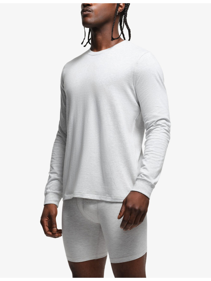 SKIMS Long-sleeve crewneck cotton-jersey T-shirt outlook