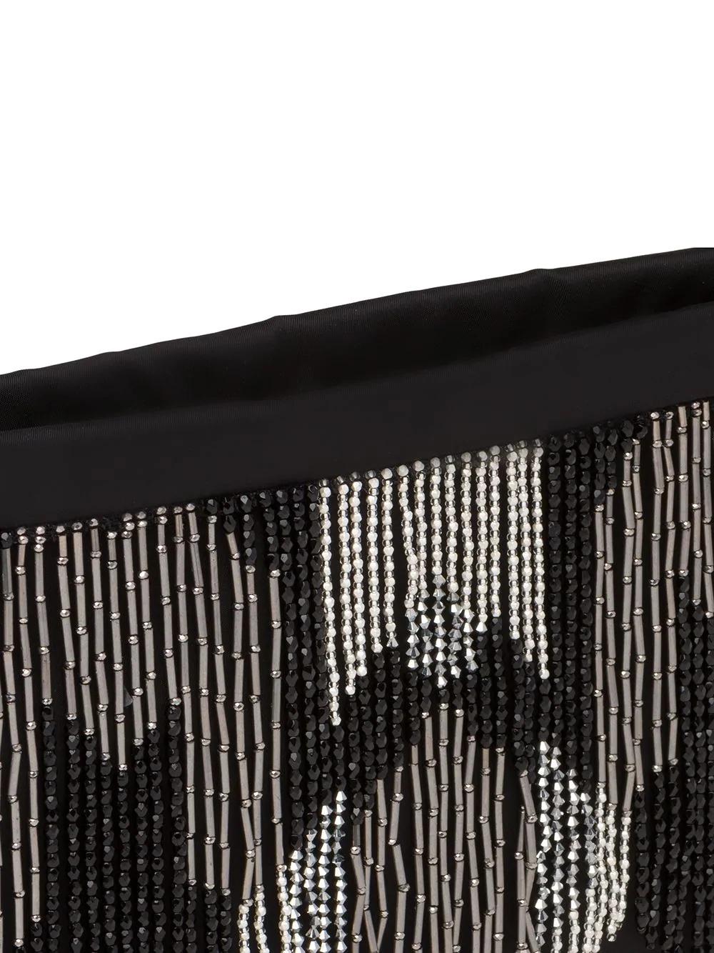 beaded-fringe clutch bag - 4