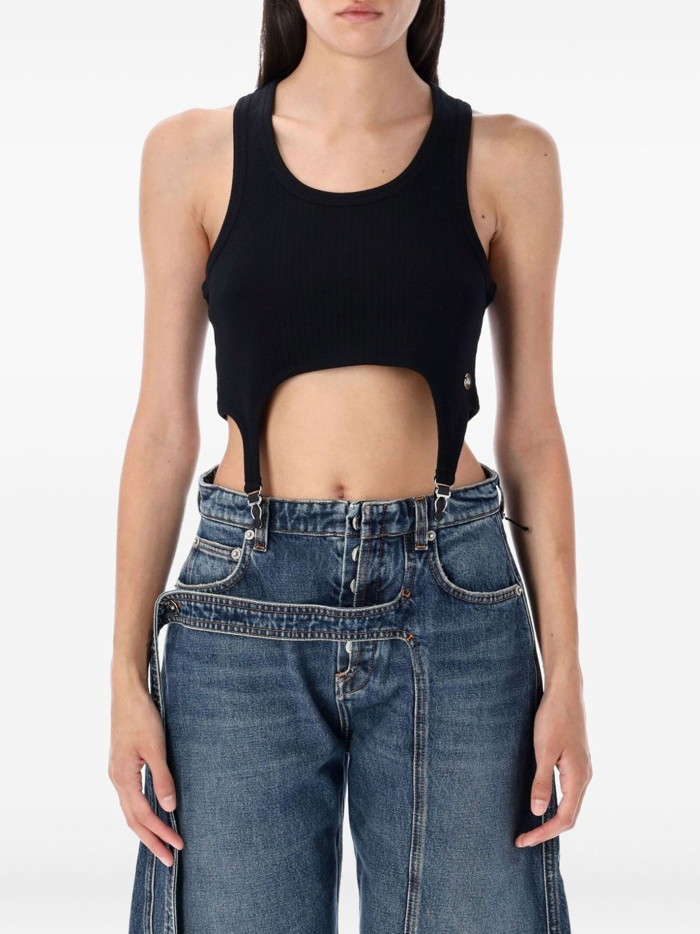 ribbed garter tank top - 1