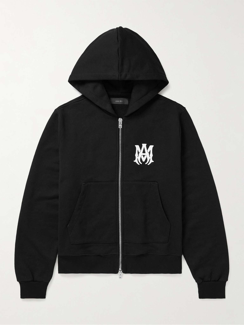MA Core Appliquéd Cotton-Jersey Zip-Up Hoodie 1