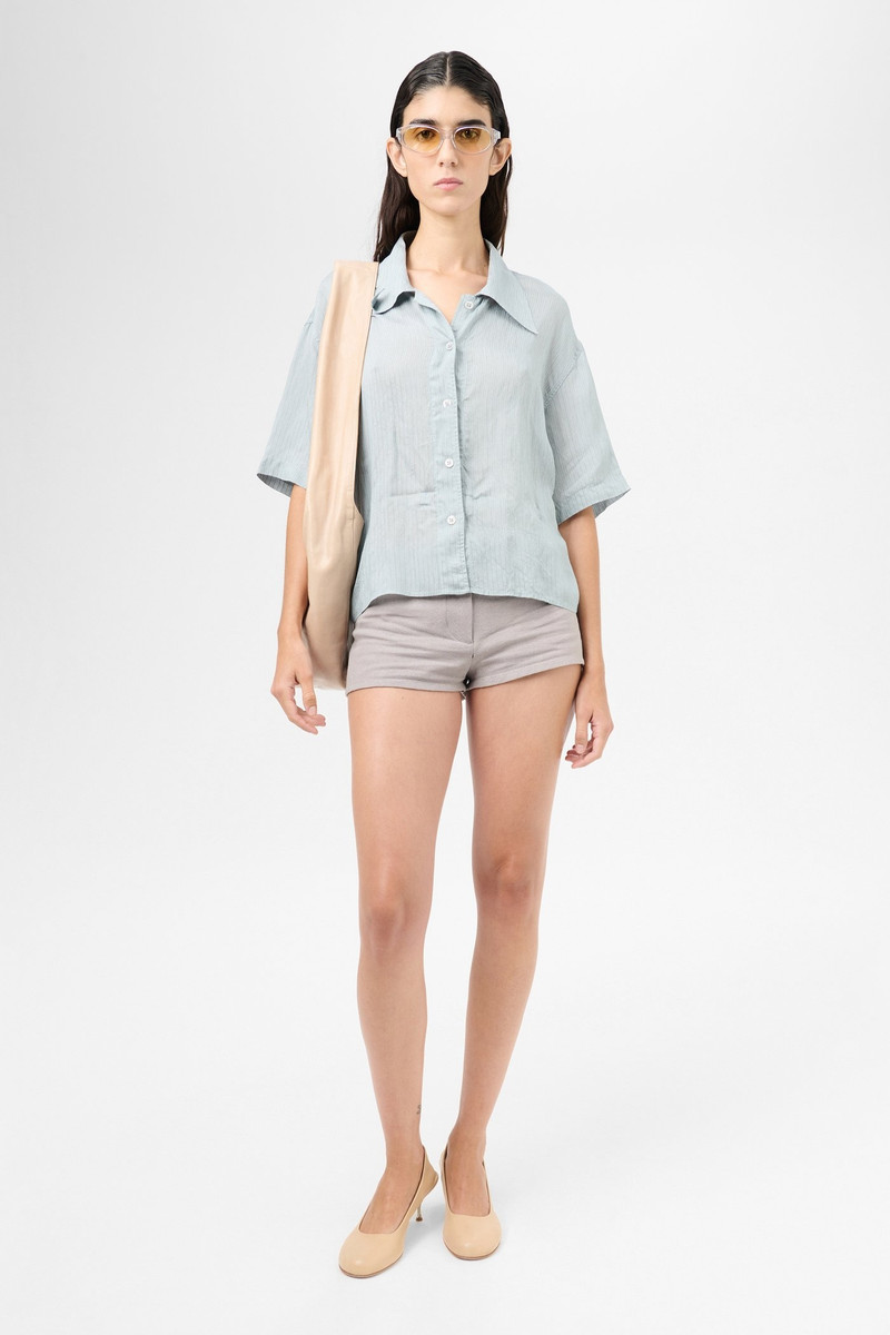 Our Legacy Brisk Shirt Geo Stripe Ceremonial Viscose outlook