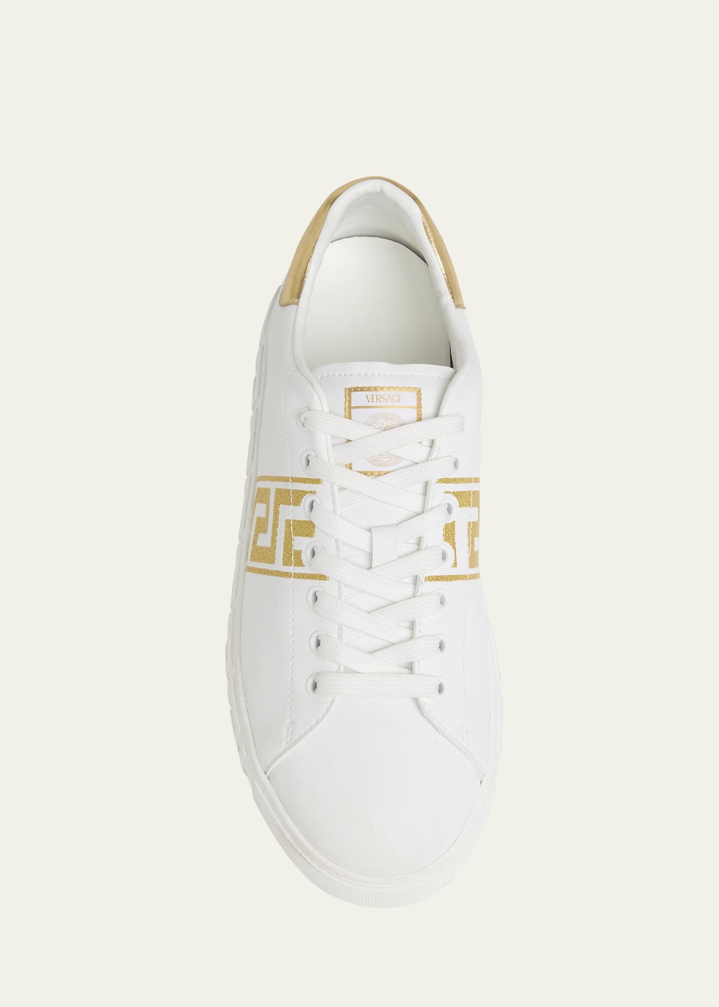 Men's La Greca Leather Low-Top Sneakers - 5
