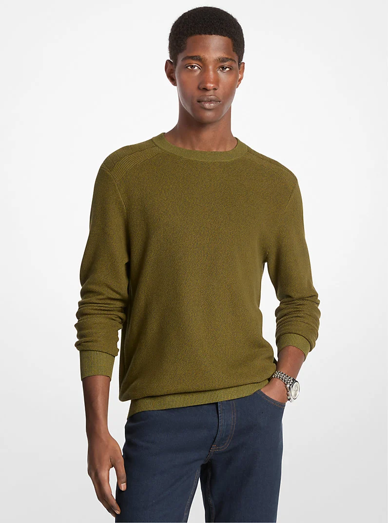 Cotton Mouliné Sweater - 1