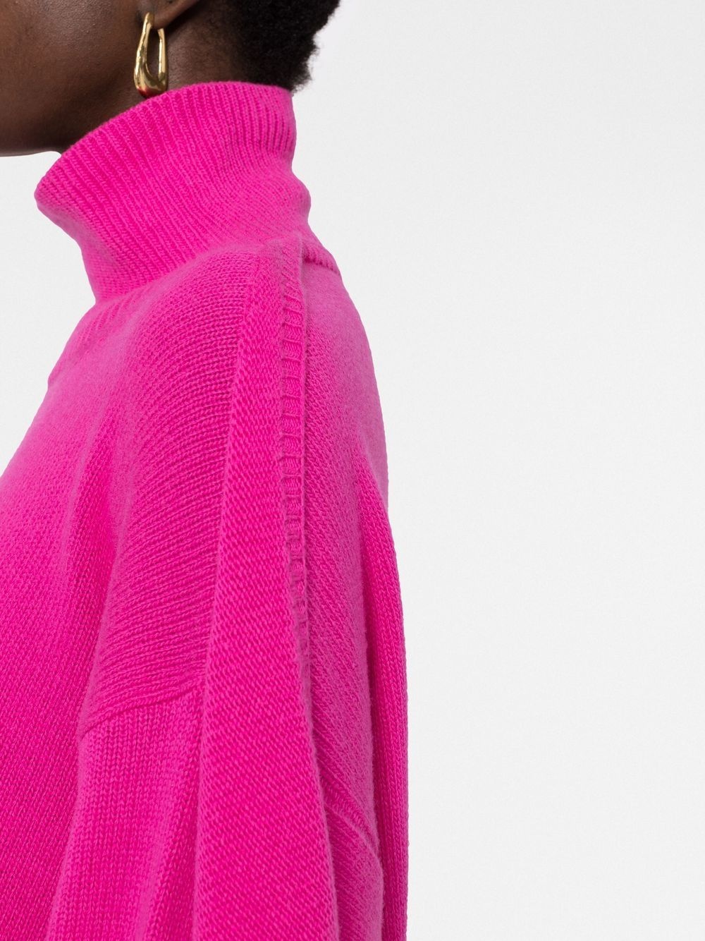 draped roll-neck jumper - 5