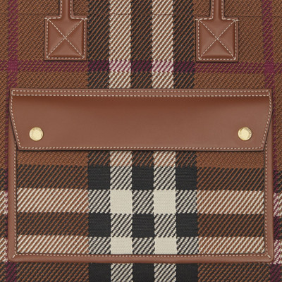 Burberry Medium Knitted Check Freya Tote outlook