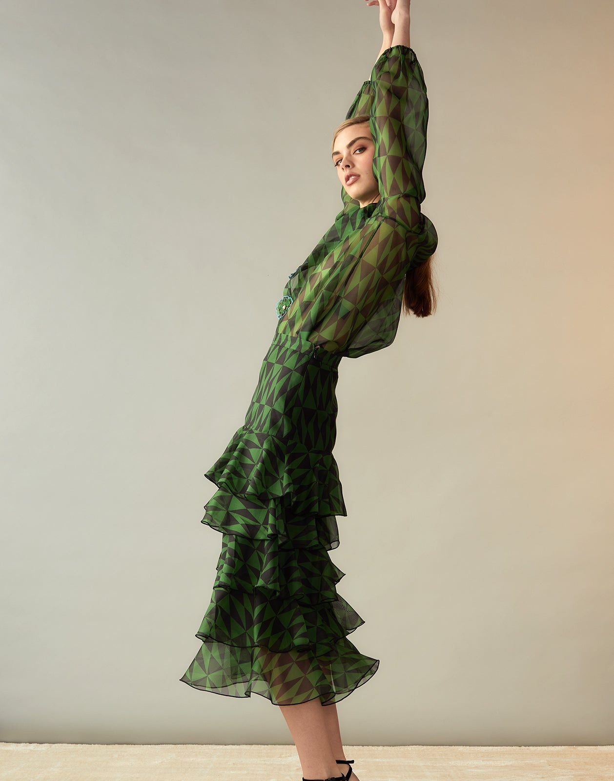 Evergreen Silk Organza Skirt - 8