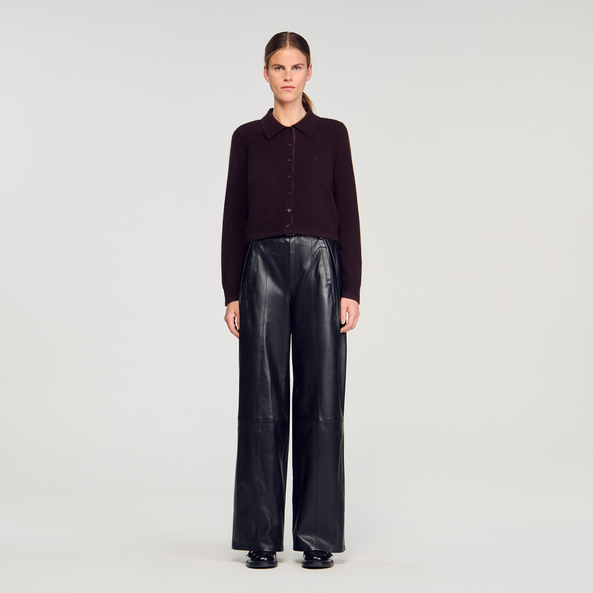 SHIRT-COLLAR CARDIGAN - 2