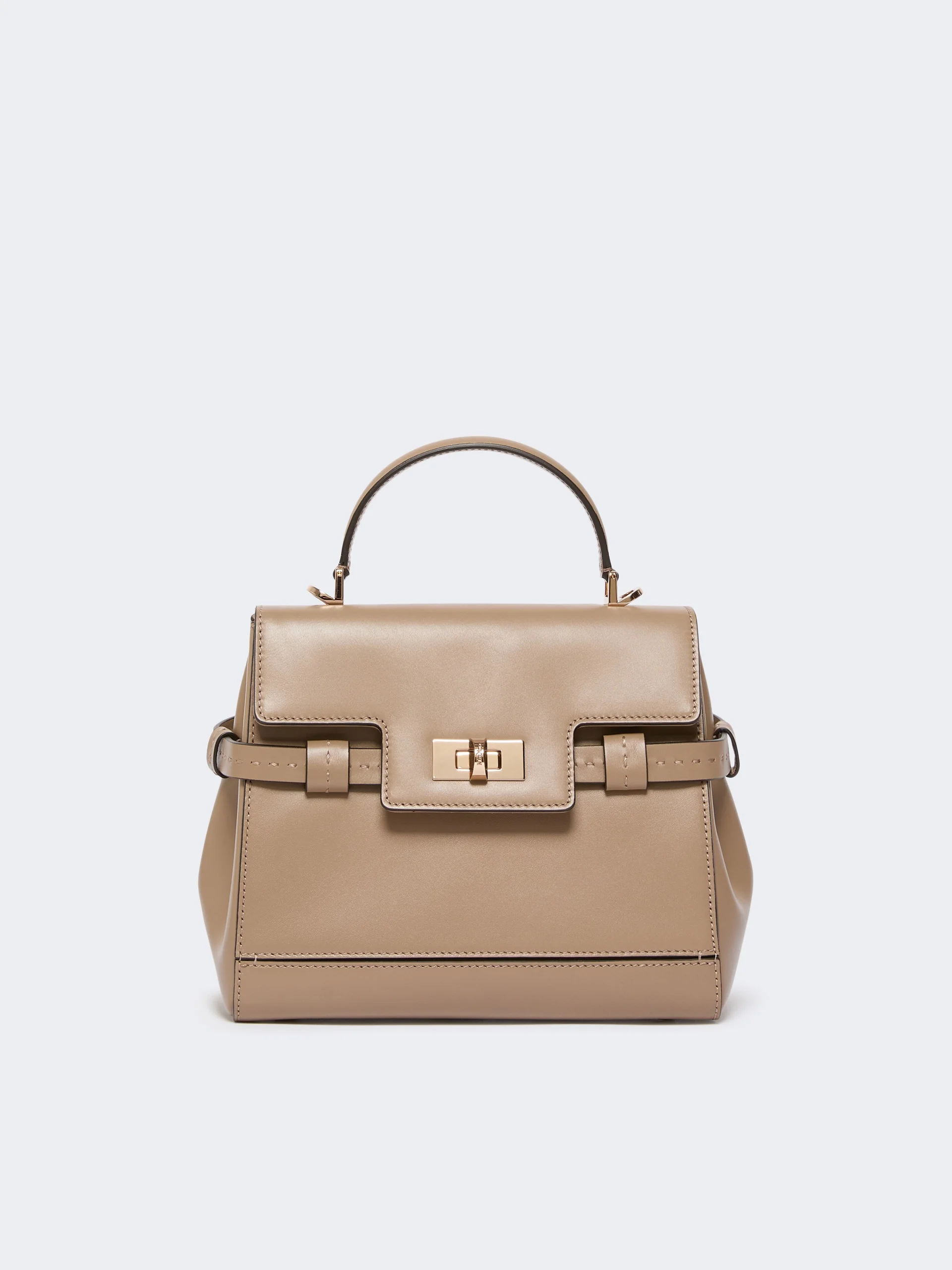 MARGAUXTH25 Smooth leather handbag - MUD - 1