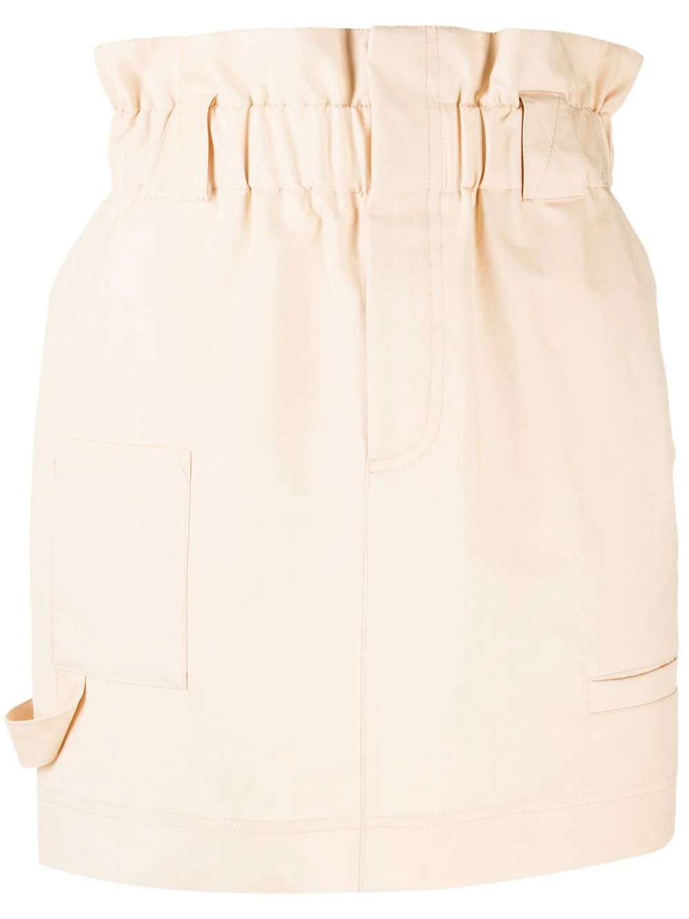 paperbag waist straight mini skirt - 1