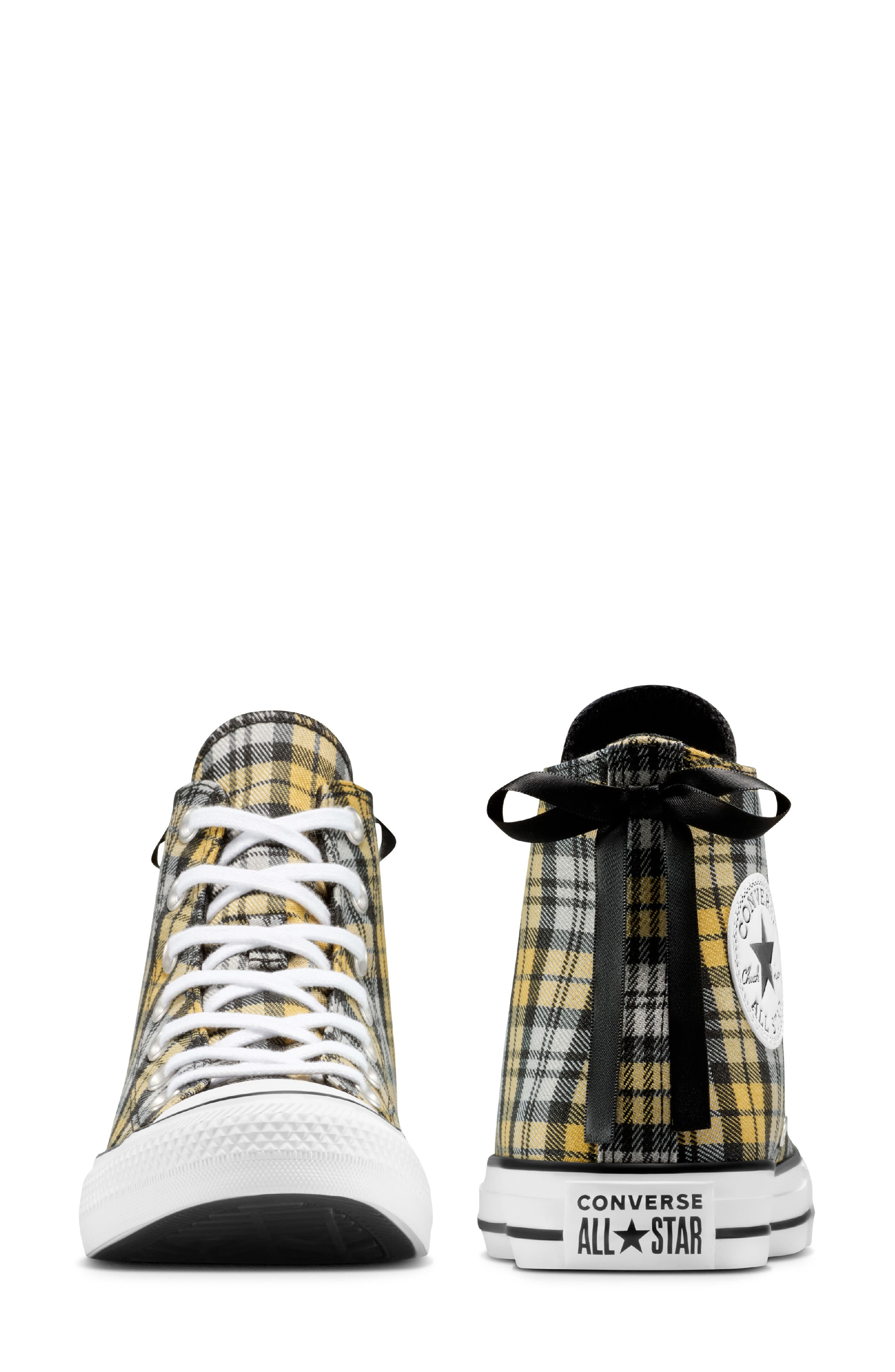 Converse Gender Inclusive Chuck Taylor All Star Plaid Sneaker in Black/Yellow/White at Nordstrom - 5