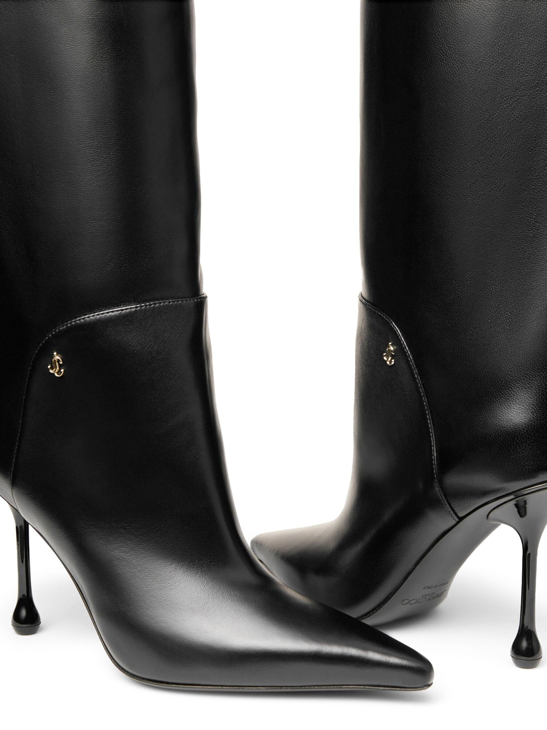 Black Cycas 95 Leather Knee-High Boots - 5