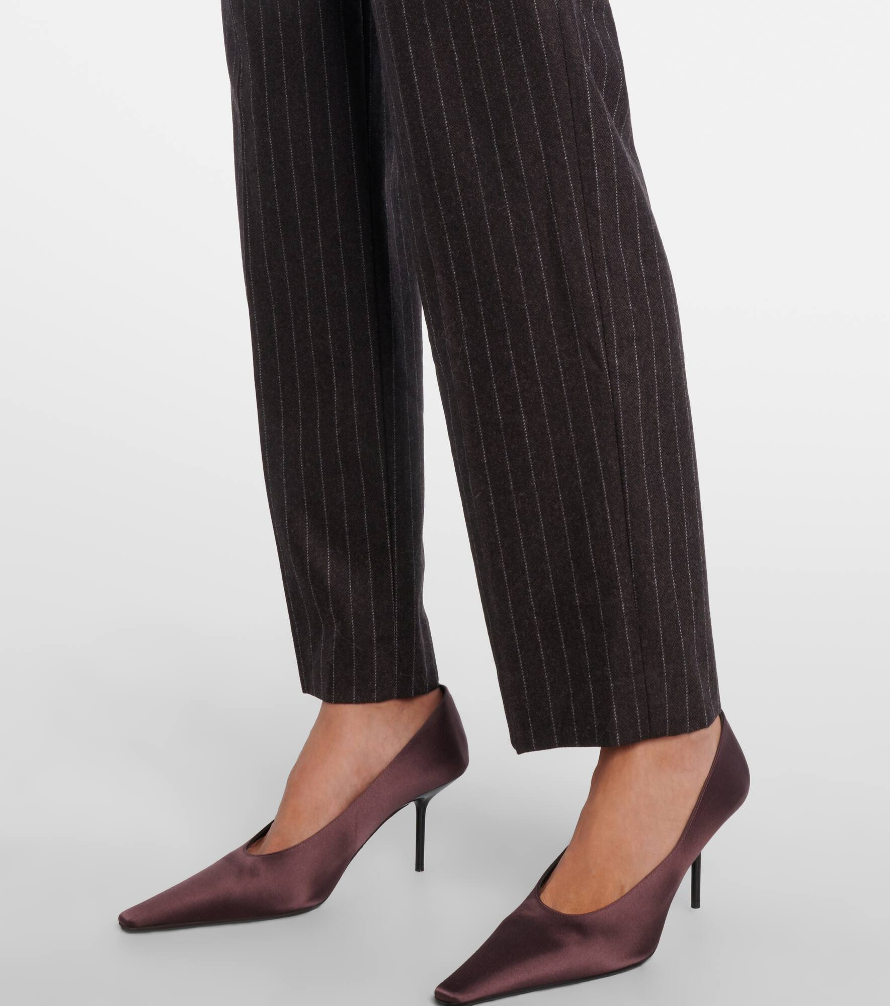 Fox wool and cashmere straight pants - 6