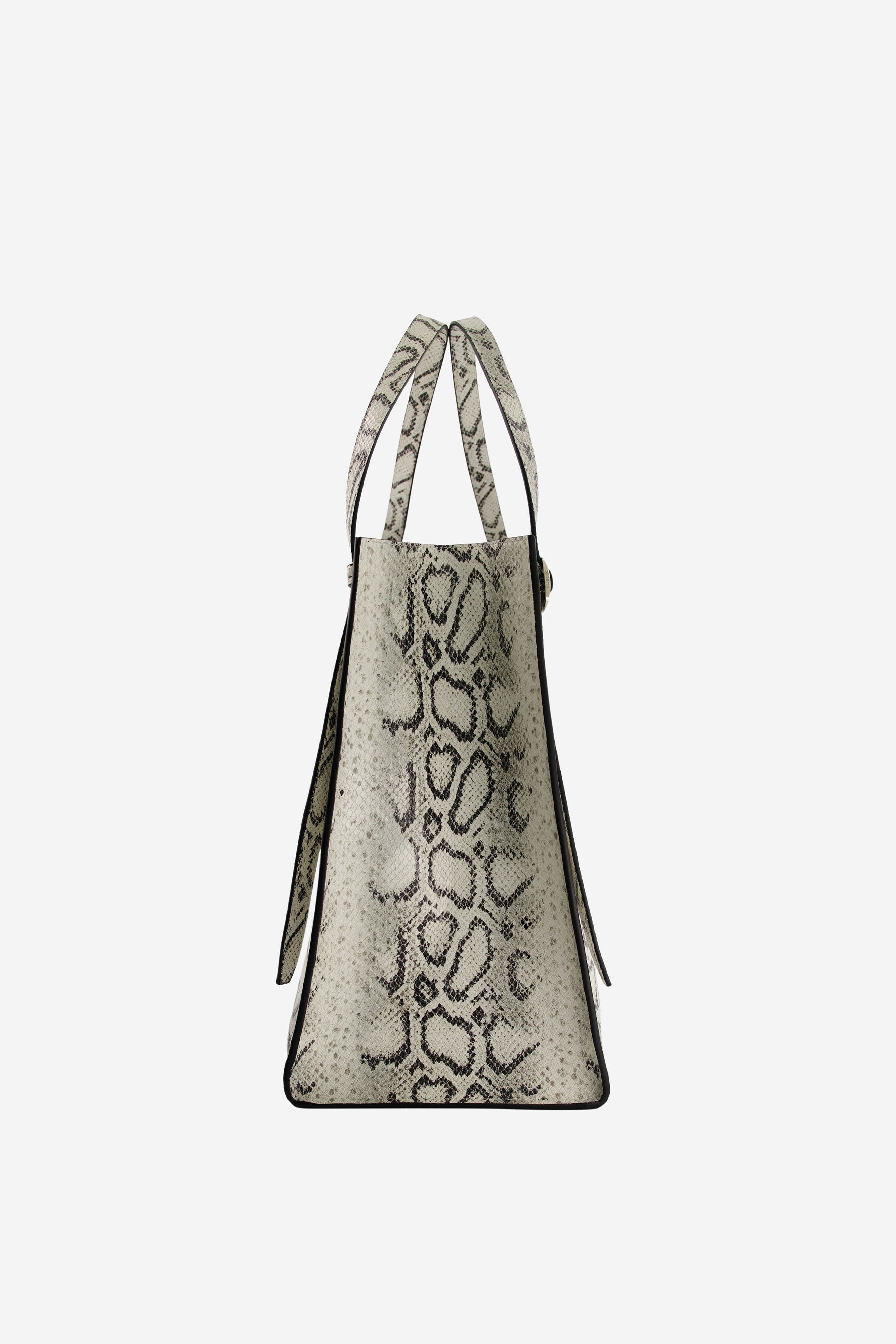 Snake Print Belt Tote Bag - 4