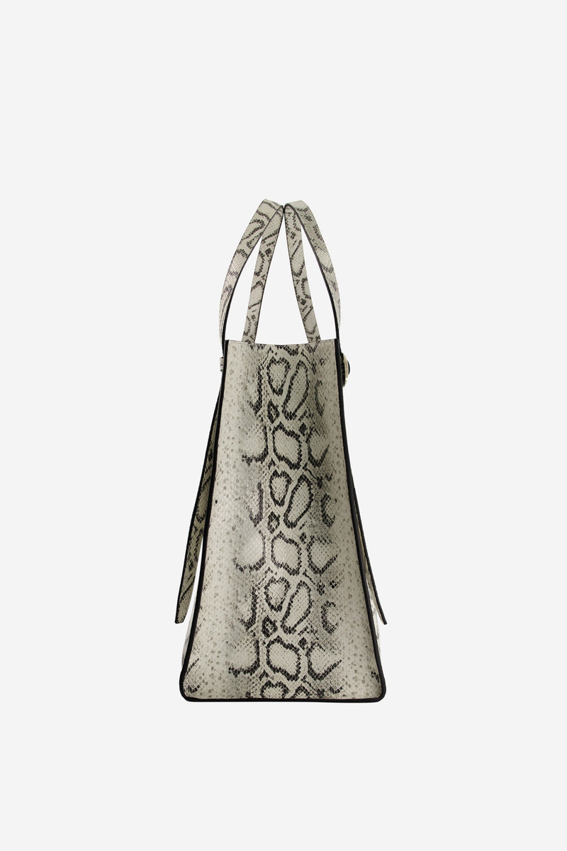 Snake Print Belt Tote Bag 4
