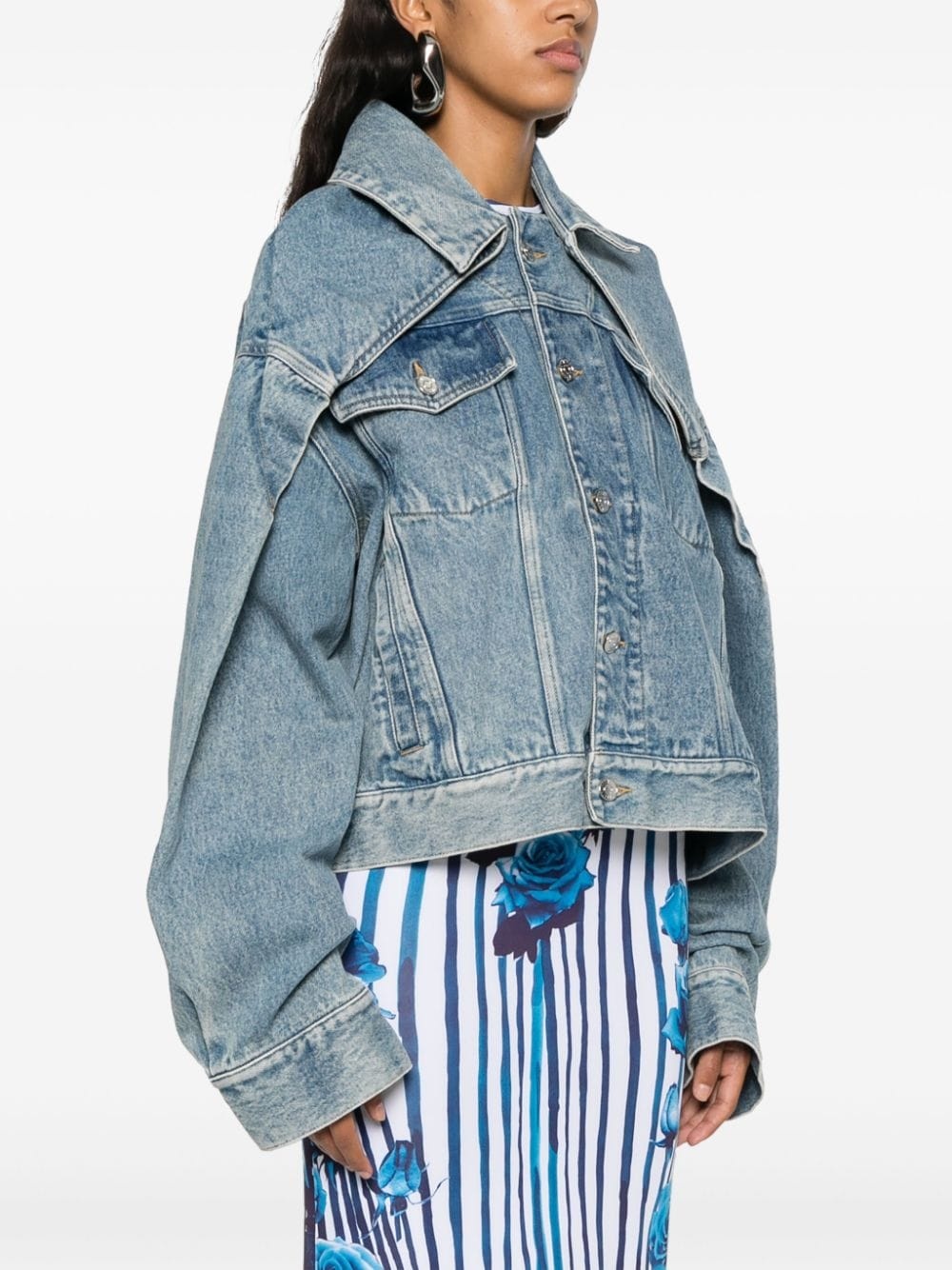 detachable-panels denim jacket - 3