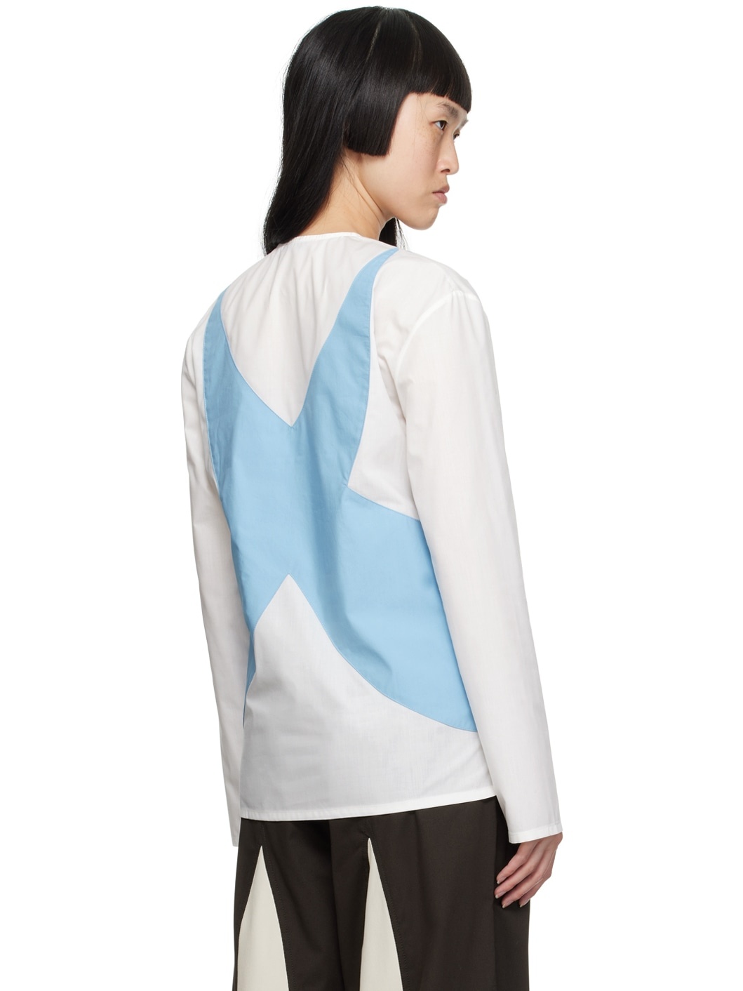 White & Blue Baby Long Sleeve T-Shirt - 3