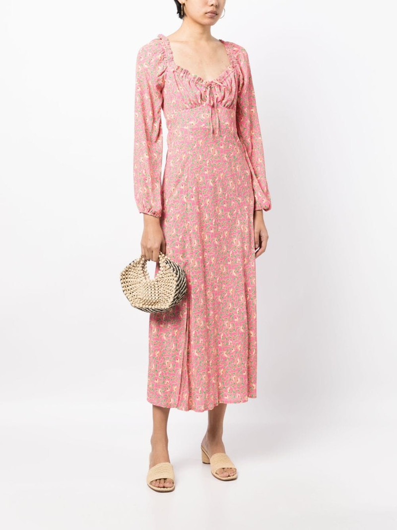 RIXO Olimani floral-print midi dress outlook