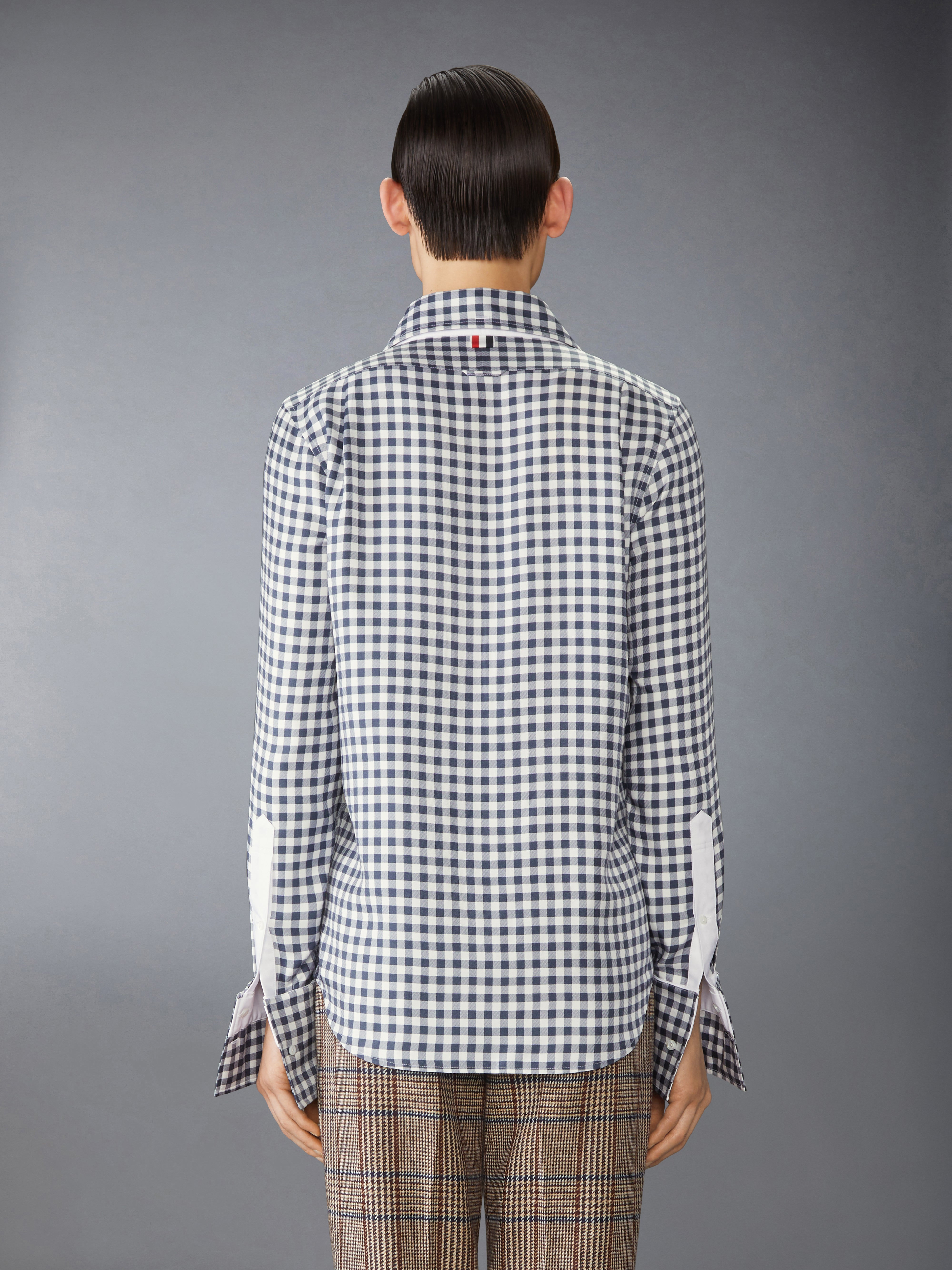 SILK TWILL GINGHAM SHIRT - 5