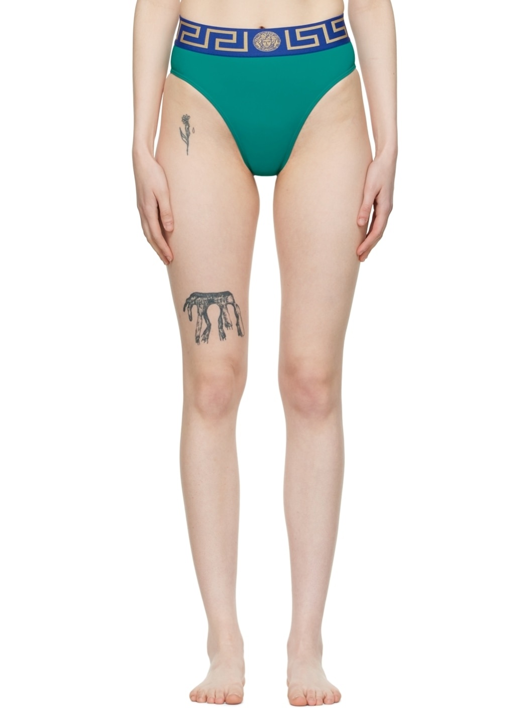 Green Greca Bikini Bottoms - 1
