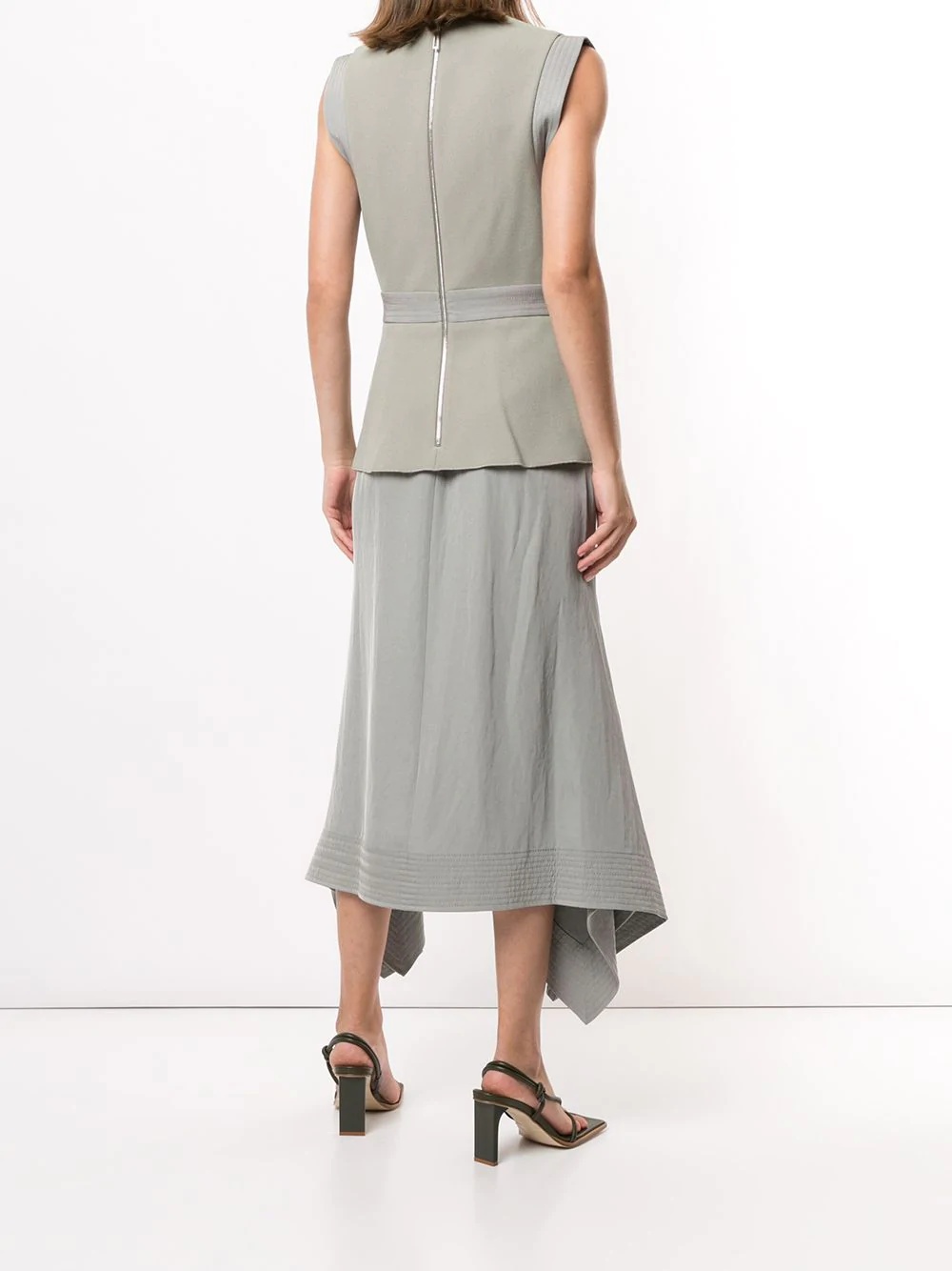 draped midi dress - 4