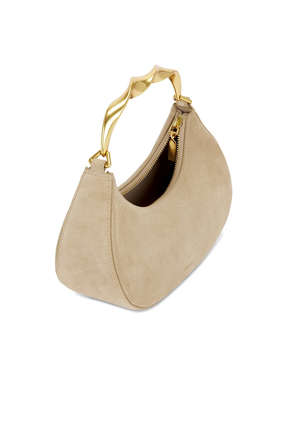 Nixi Suede Twist Handle Bag - 4