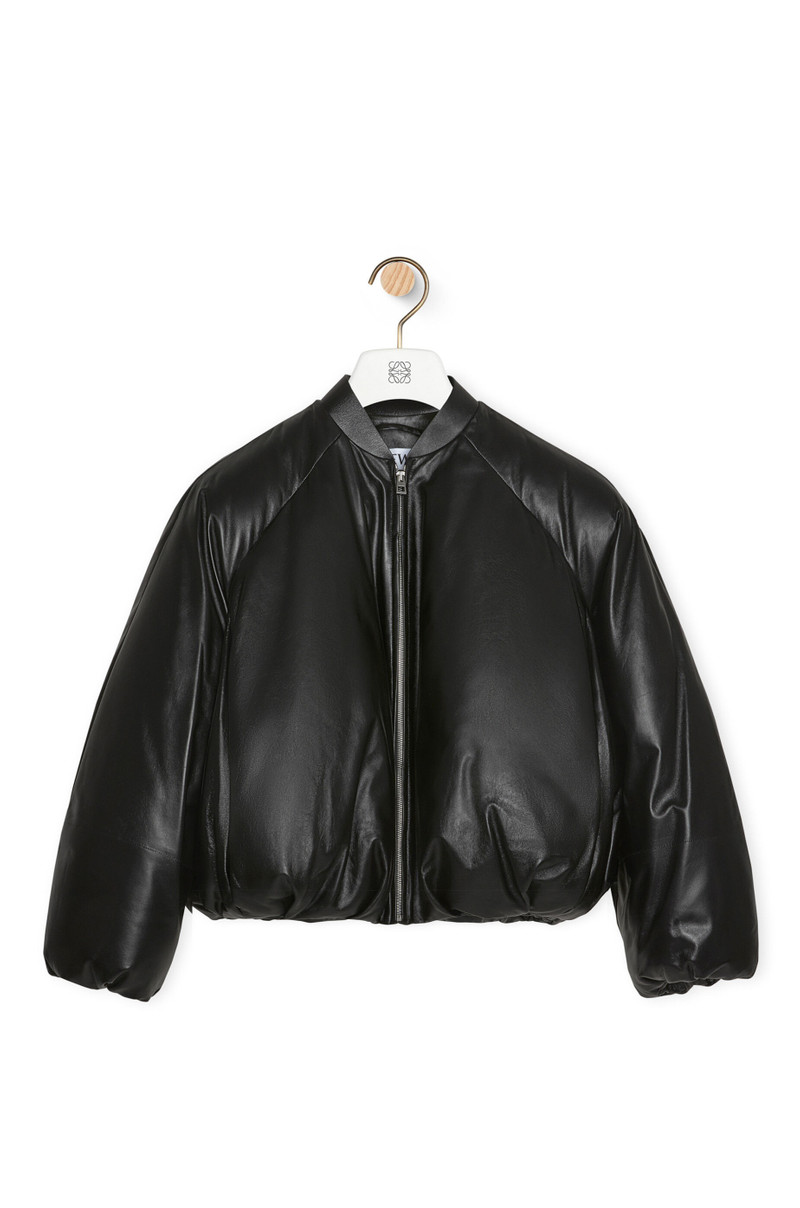 Padded bomber jacket in nappa lambskin 1