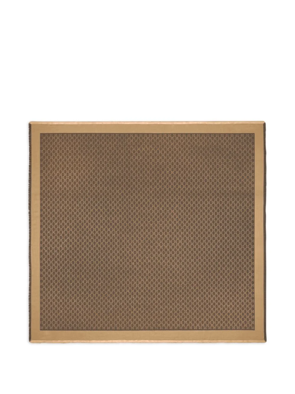 patterned fringed scarf - 1