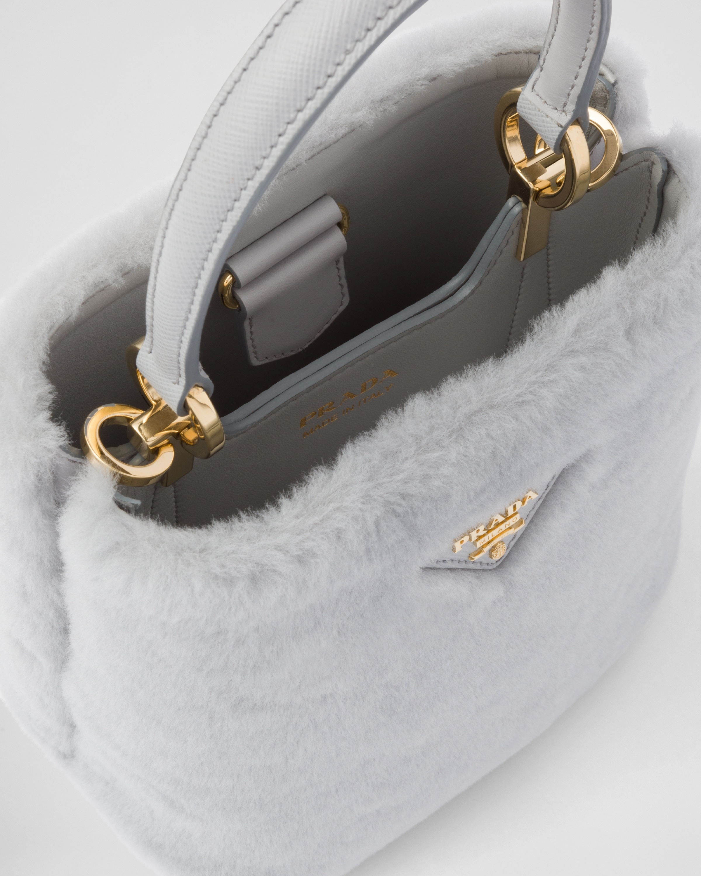 Prada Panier shearling mini-bag - 5