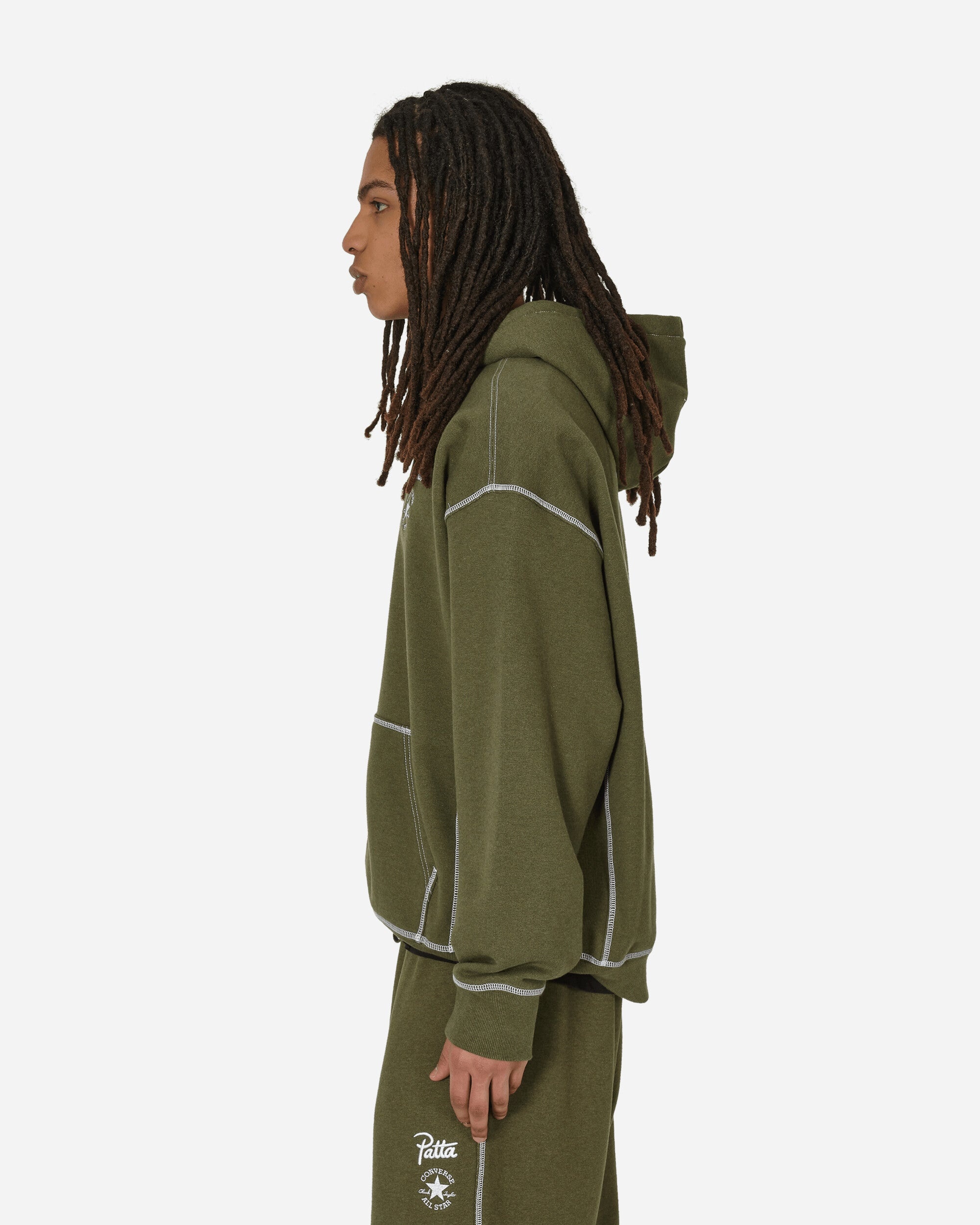 Converse Patta Gold Standard Hoodie Utility Green Heather - Main Image