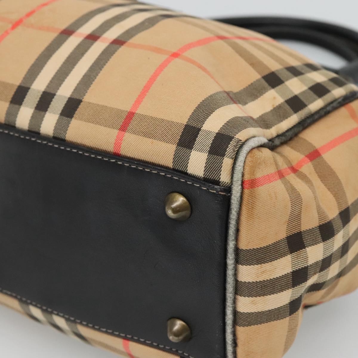 Burberry Nova Check Hand Bag Canvas Beige - 9