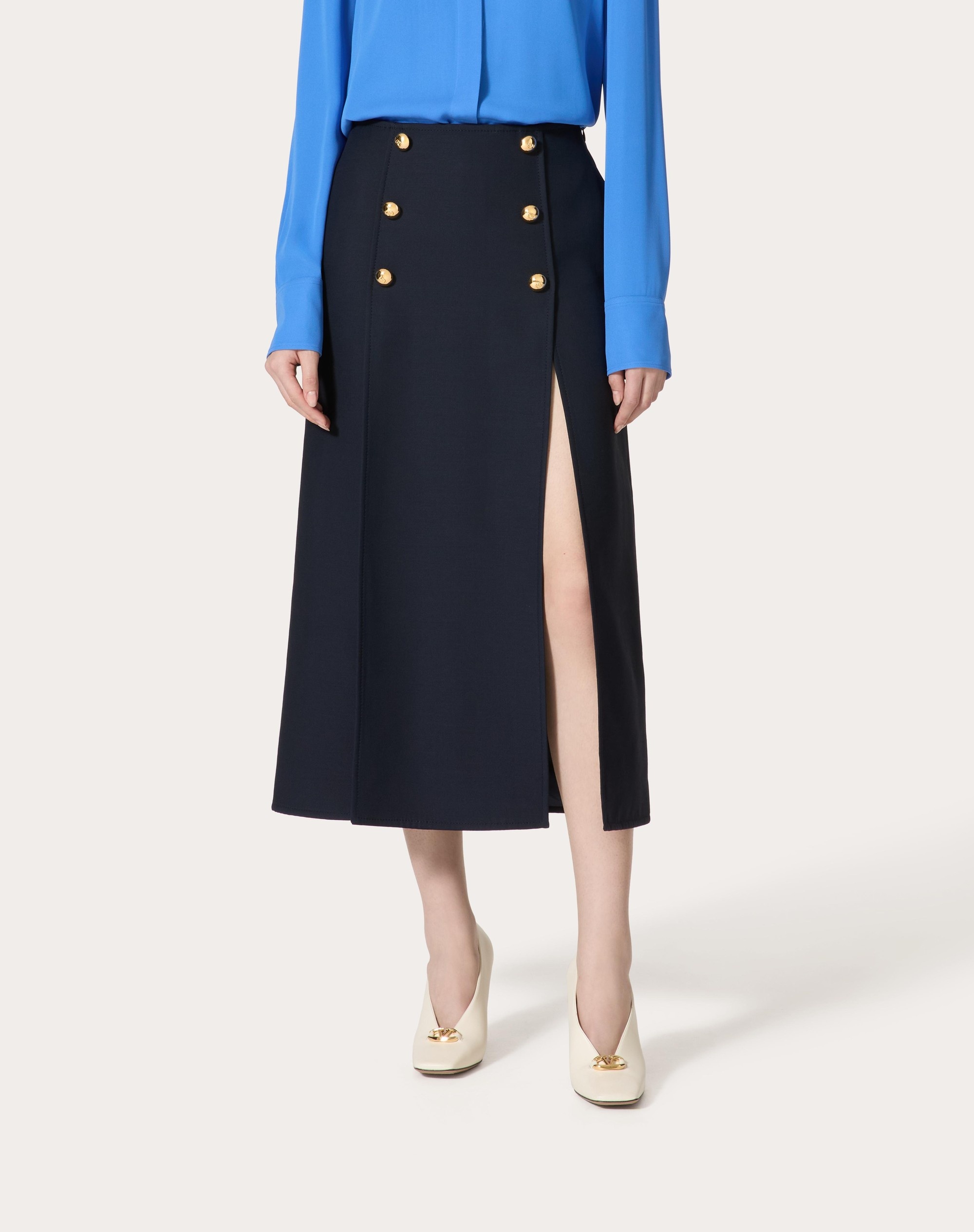 CREPE COUTURE MIDI SKIRT - 3