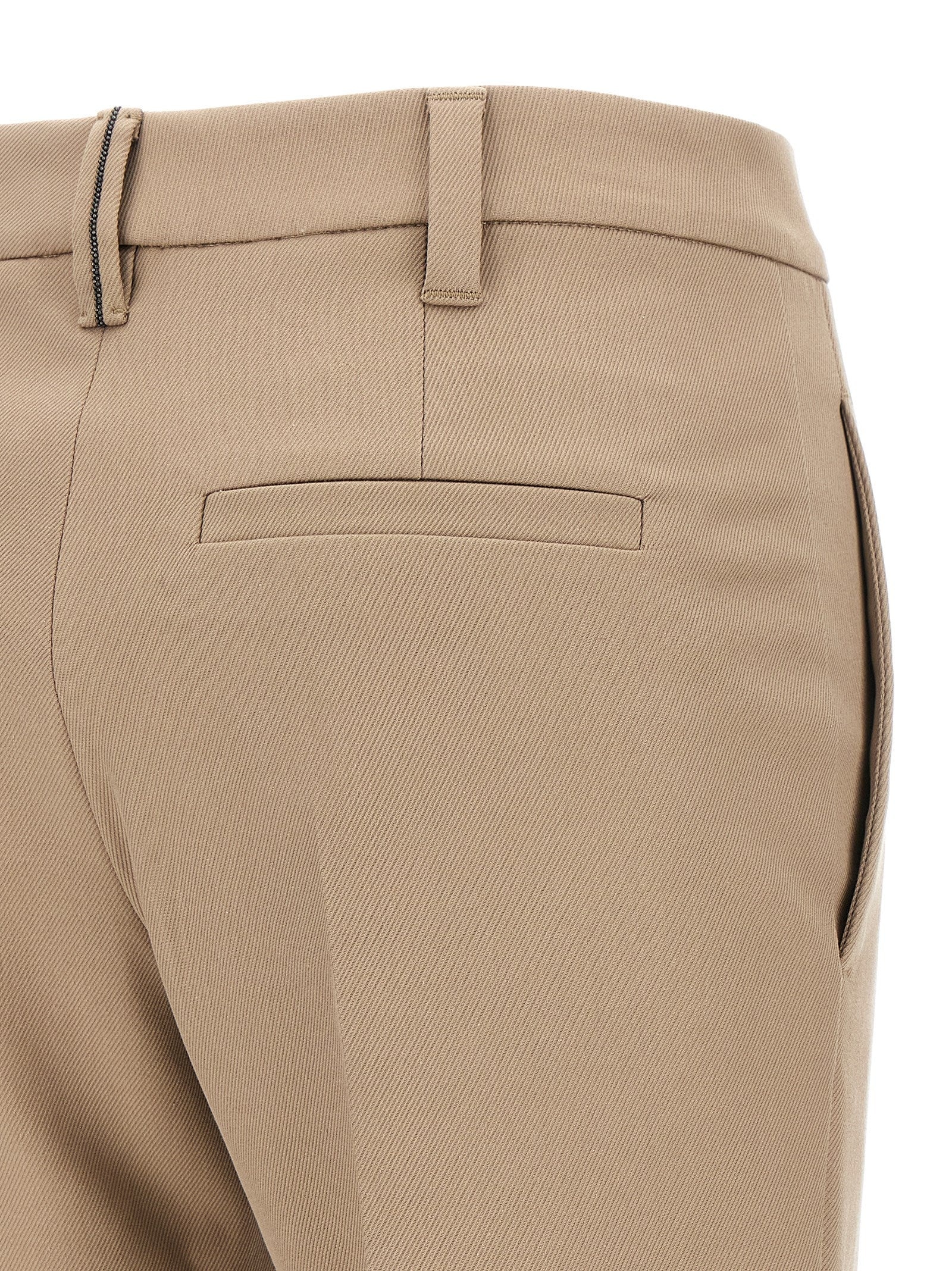 Monile Cotton Pants Beige - 4