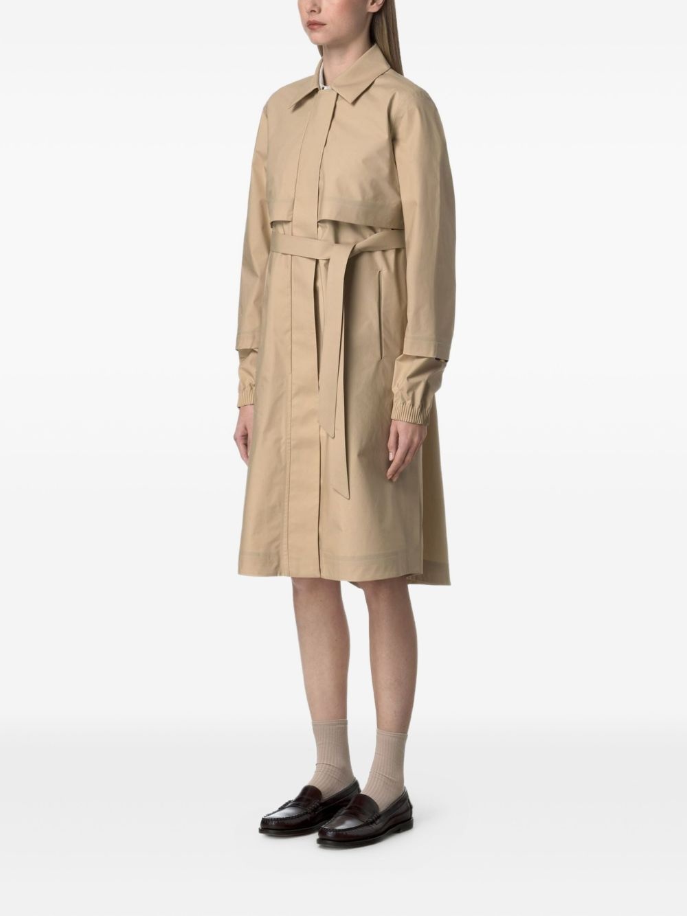 belted trench coat - 3