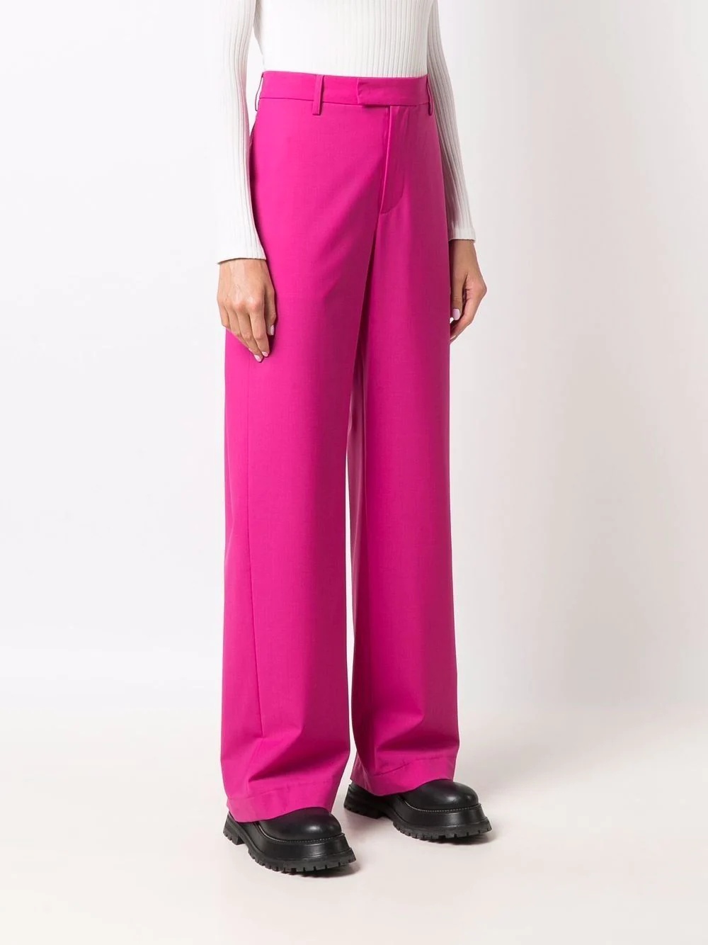 high-waisted tailored trousers - 3