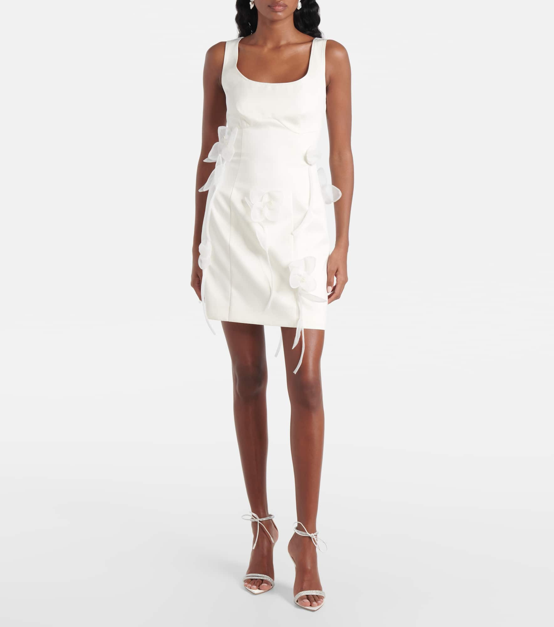 Bridal floral-appliqué minidress - 2