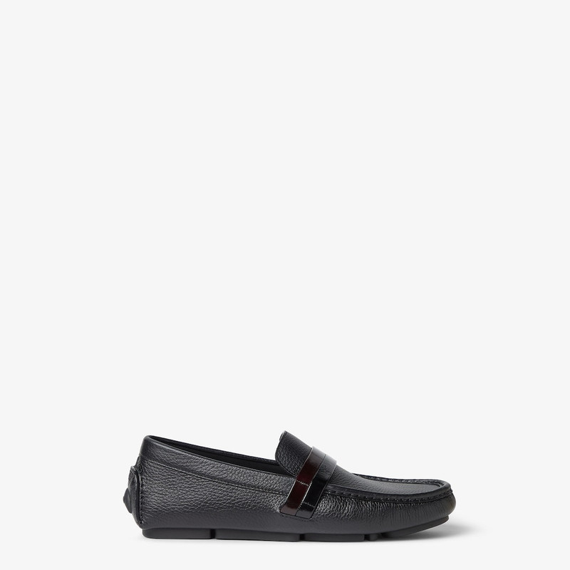 Pequin Drivers Black leather driver loafers 1