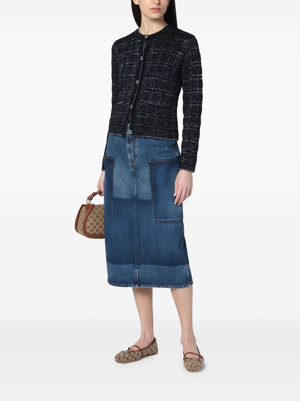 denim midi skirt - 2
