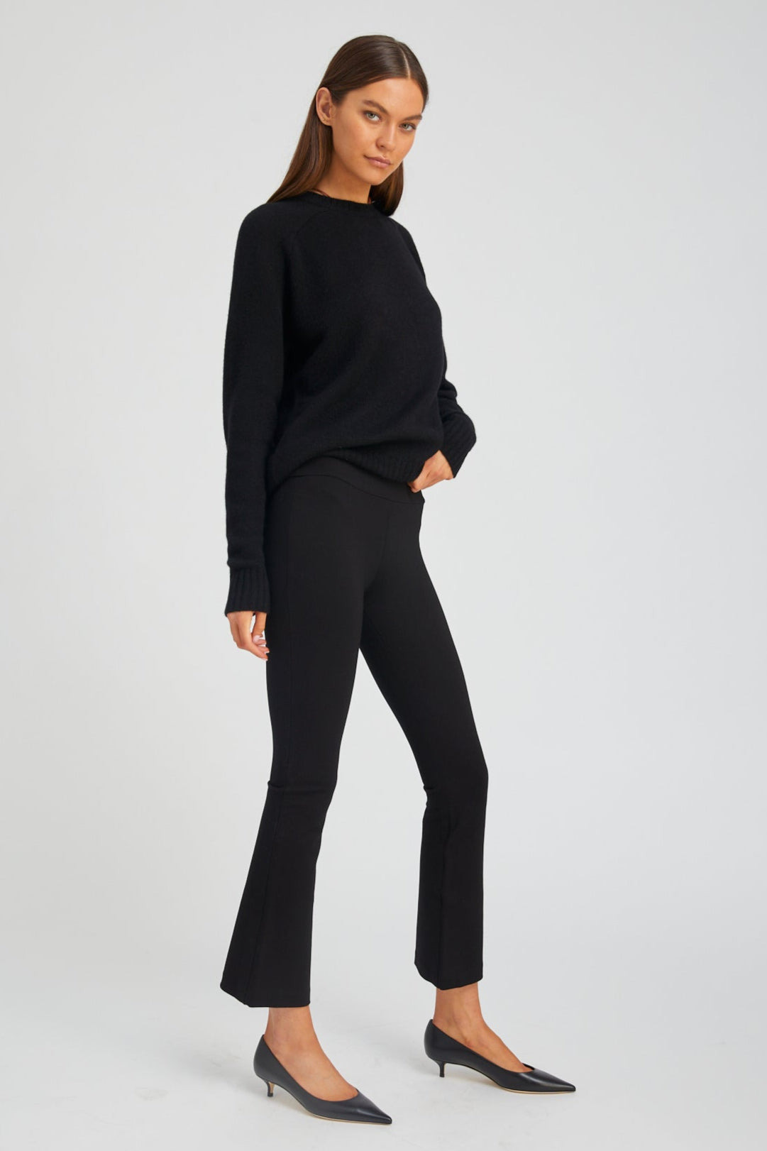 BLACK CASANOVA ANKLE FLARE LEGGINGS - 3