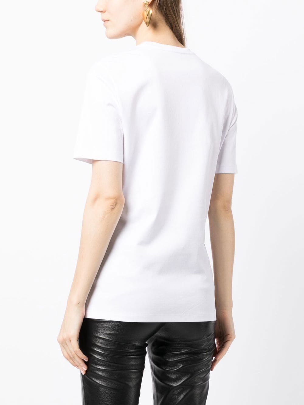 floral logo-print T-shirt - 4