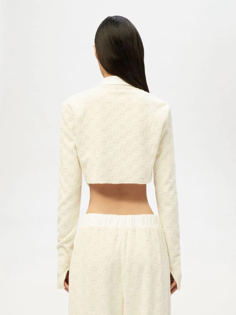 MONOGRAM ZIP UP FITTED TOP - 5