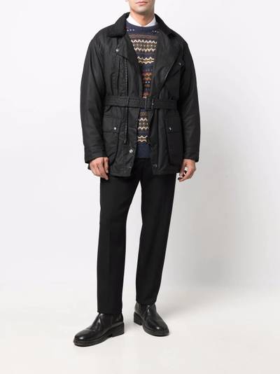 Barbour belted patch-pockets jacket outlook