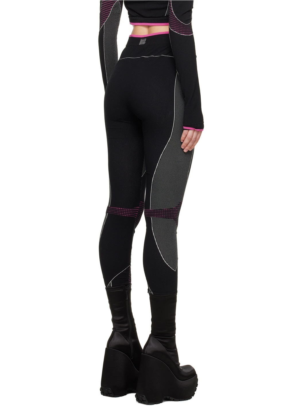 Black & Pink Rossignol Edition Seamless Leggings - 3