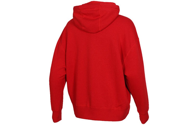 (WMNS) Nike Alphabet Printing Knit Hoodie Red AR3655-657 - 2