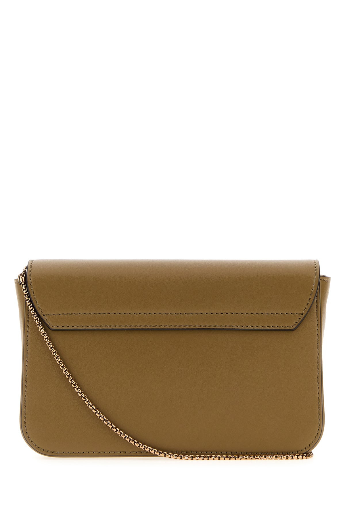 Olive green leather micro crossbody bag - 3