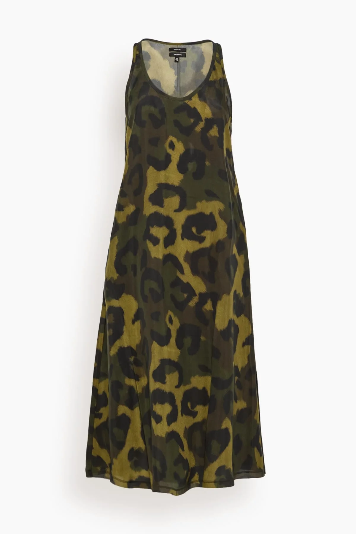 Tank Dress in Olive Green Leopard - 1